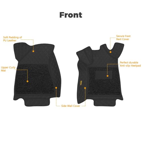 Image of 7D Car Floor Mat for Tata Punch Facelift 2026 Petrol /Diesel /CNG | Black