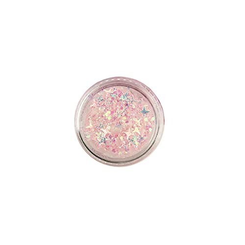 Body Glitter Concerts Music Festival Accessories Glitter Gel Sequins Glitter Paint Chunky Glitter For Lip Hair Sparkling Gel Halloween 2007 (Pink, One Size)