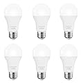 A19 LED Bulbs 100 Watt Equivalent, 6000K Daylight White 1500 Lumens Non-Dimmable, 14W Bright E26 LED Bulb, 6-Pack