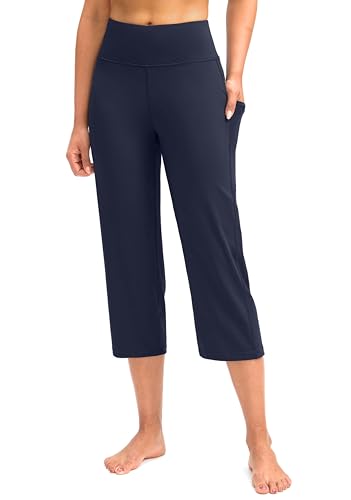 Image of G Gradual Capri Pants for Women High Waist Workout Yoga Pants with Pockets Tummy Control Leggings Crop Straight