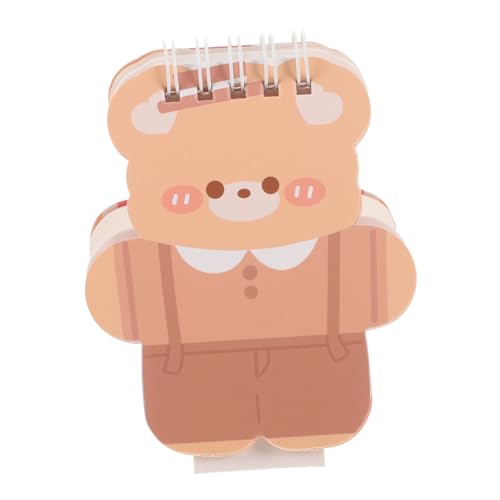 CONGARTENO 年卓上ミニカレンダー かわいい熊柄デスク装飾 厚手紙素材で書きやすい スケジュール管理に 友達への にも