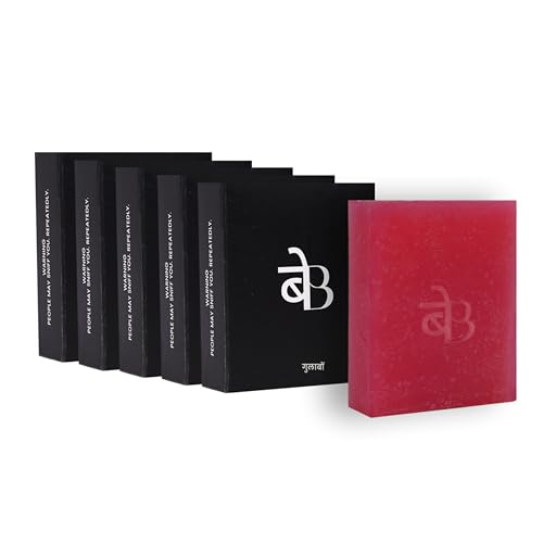 Image of Rose & Creamy Shea Butter Ayurvedic Soap For Men Women Pack of 5 X 125g Moisturizing & Softening Natural Bath Bar for Smooth, Glowing Skin, Handmade Ayurvedic Rose & Shea Butter Soap 125g X 5