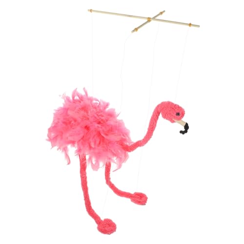 ifundom Burattino Marionetta Fenicottero in Peluche con Fili Animale per Spettacolo e Giochi Creativi Giocattolo Interattivo per Sviluppo Manuale e Performance Colori Colore Casuale
