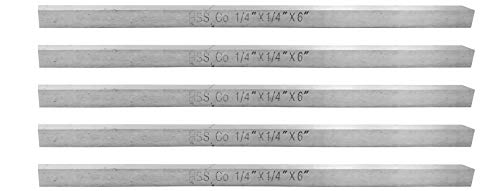 Accusize 1/4" Blank Cobalt Square Lathe Tool Bits, 5095-0110x5