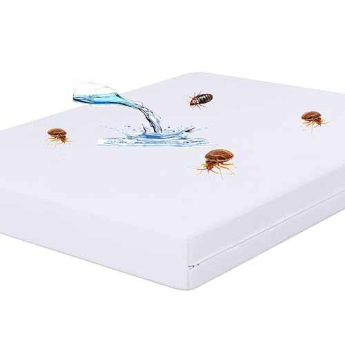 IMFAA Funda con cremallera total anti-insectos y antialérgica 100% impermeable para colchón/cubierta completa (cuna (70x140+15) cm)
