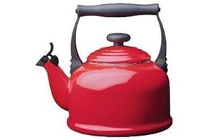 Le Creuset Tea Kettle for Stovetop Excellence in Chili Red