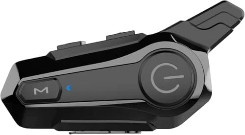 SOFFRIA Motorcycle Bluetooth Headset E1 2 Riders Wireless 400M Dirt Bike Helmet Intercom with CVC Noise Cancellation Stereo Music IPX6 Waterproof for Half/Open Face Helmet