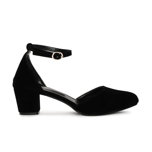 Image of Marc Loire Women's Pointed Toe Block Heel Fashion Sandals with Buckled Ankle Strap