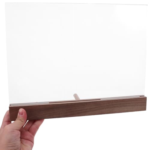 Soporte para certificados A4 PRETYZOOM de acrílico y madera de nogal natural en pack de 2 piezas 4