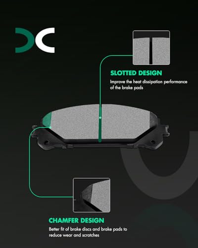 Image of SCITOO D1324 Front Ceramic Brake Pads Sets Fit For Lexus NX200t / NX300 / RX350 / RX350L,For Toyota Avalon 2020,For Toyota Camry 2020,For Toyota Highlander 2008-2019,For Toyota Sienna 2011-2020