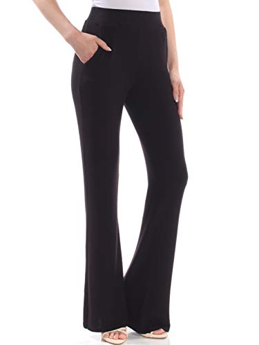 GUESS Womens Opal High-Waist Wide Calf Pants Black XS