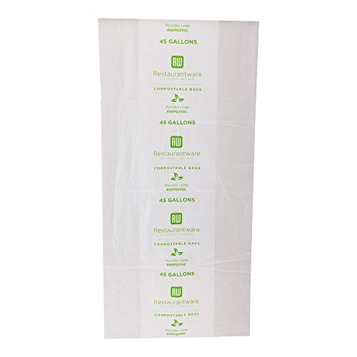 Image of Restaurantware Clear Plastic Trash Bags 100 Count 45 Gallon Plastic Garbage Bags Leak-Resistant Tear-Resistant Liner Heavy Duty Clear
