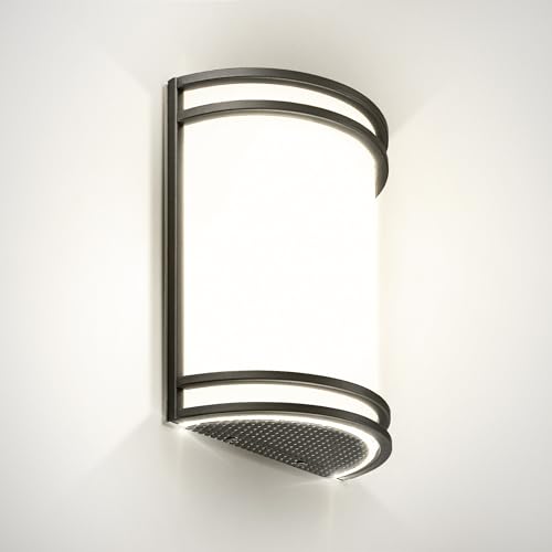 ASD Wall Mount Light Fixture Wall Sconce Lighting 10 Inch Modern Matte Black 3000K 4000K 5000K Adjustable Half Cylinder