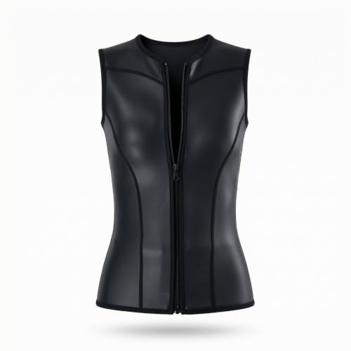 Chaleco de buceo sin mangas con cremallera frontal y paneles elásticos de neopreno 2 mm, talla XXL, modelo MY127 Glossy Vest
