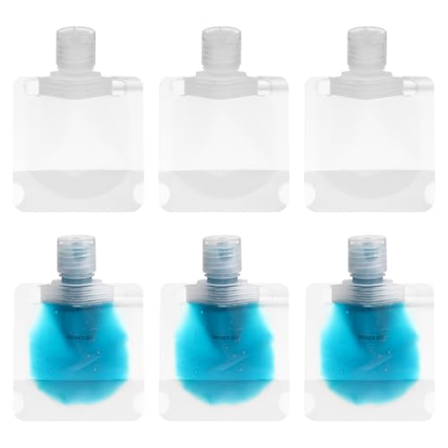 Refillable Empty Squeeze Pouch, 15pcs 30ml Stand Up Pouch Toiletry Lotion Gel Squeezable Bags Plastic Toiletry Containers for Travel Toiletries Cosmetic3