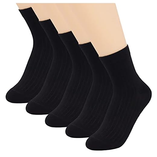 YOSENDE Calzini Neri Donna Cotone 5 Paia