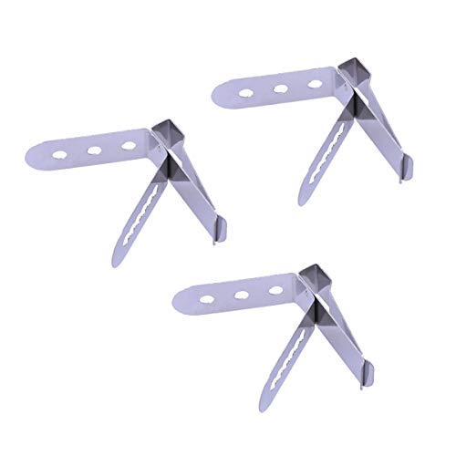 BESTONZON 3pcs Meat Thermometer Probe Clip Holder Stainless Steel Thermometer Holder Temperature Readings Smoker/Grill/Oven BBQ