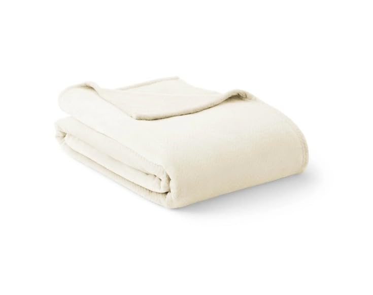 member's mark cloud touch oversized blanket, vanilla dream, ultra soft plush