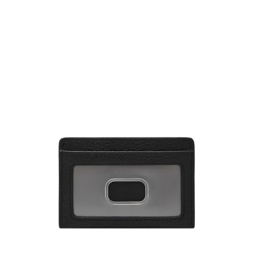 Image of Fossil Women's Logan RFID-Blocking Leather Zip Around Card Case Wallet with Keychain