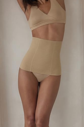 Image of BUMPSUIT Postpartum Waist Trainer for Women Lower Belly Fat, Seamless Elastic Fabric Pull Up Style Tummy Control Shapewear