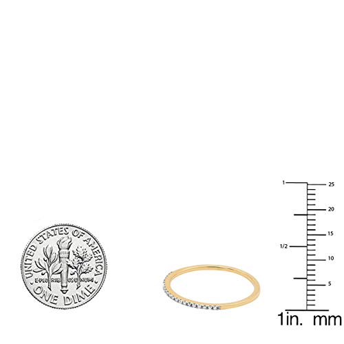 Dazzlingrock Collection 0.10 Cttw Round White Diamond Stackable Wedding Band for Her in 10K Solid Gold3