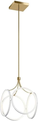 Miniatura 5 de Kichler Lighting Ciri - Colgante LED pequeño de 19.75 pulgadas, color negro