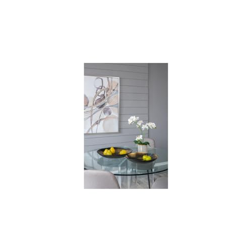Platos Maykoosh de vidrio negro y dorado, juego de 2 miniatura 3
