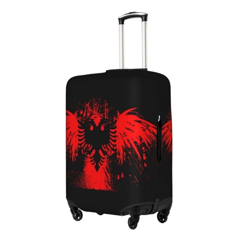 Travel Luggage Cover Albania Albanian Flag Fashion Washable Baggage Suitcase Protector Fit For Luggage Large2