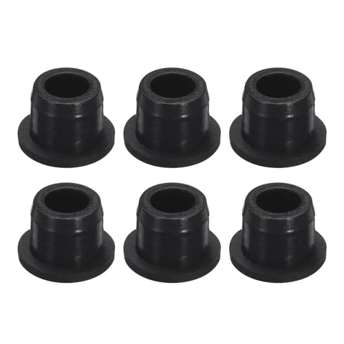 Image of uxcell 6 Pieces Black Plug Holes, H13 Waterproof Rubber Button Plug for 13mm / 0.51 inch Hole