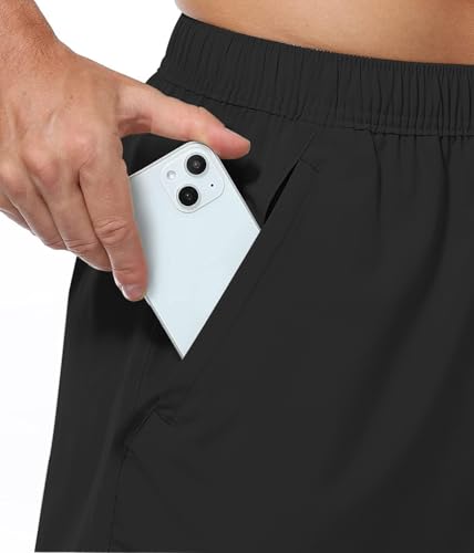 Image of NINQ Workout Half Pant for Man | Gym Shorts for Men with Drawstring Waist & 2 Zipper Pockets | Stylish Lightweight Shorts Pant for Men Sports