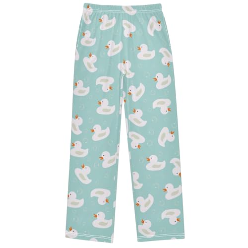 Boy's Pants Duck Bubble Blue Water Jogger Pants Elastic Waist Long Bottoms Trousers with Pockets 6-14 Years