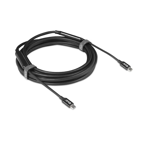 Club 3D USB 3.2 Gen2 Type C to C Active Bi directional Cable 8K60Hz M/M 5m/16.4ft   5 m   USB C   USB C   USB 3.2 Gen 2 (3.1 Gen 2)   10000 Mbit/s   Black