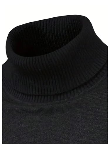 SHENHE Men's Long Sleeve Mock Turtleneck Sweater Pullover Regular Fit Soft Knit Top Jumper3