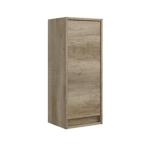 Meuble sous vasque à suspendre, 1 porte, Modèle Dakota, Fini en couleur Nordik, Mesures : 30 cm (L) x 74 cm (H) x 25,5 cm (P)