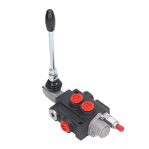 Fockety Válvula de Control Direccional Hidráulica, Válvula de Control de Flujo Hidráulica de Doble Acción de 1 Carrete, Válvula de Carrete Hidráulica para Tractor, Cargador, Tanque
