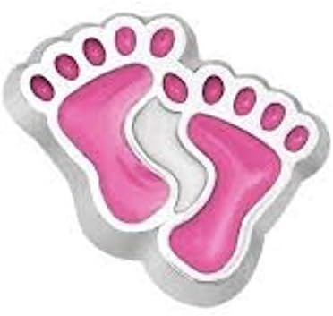 Pink Baby Girl FEET Floating Charm