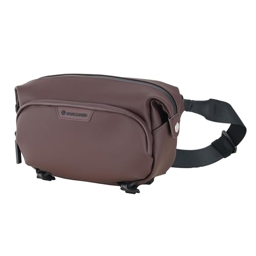 Image of Vanguard VEO Lite W3L Camera & Everyday Waist Pack (Chocolate) - 3L Capacity, Fits Mirrorless Camera + Accessories, Tripod Strap, Adjustable Wear, Easy-Clean Water-Resistant Design