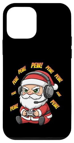 Santa Gamer Pew ʔ rfIQ[ OtBbN j̎q j ̎q X}zP[X iPhone 12 mini p