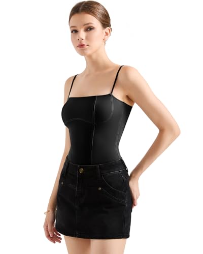 SUUKSESS Women Bustier No Boning Corset Tops Fitted Going Out Y2k Cami Tank Tops3