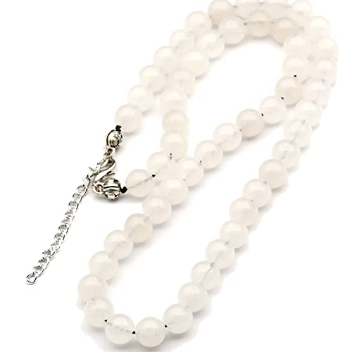 Natural Selenite Beaded Choker Necklace...