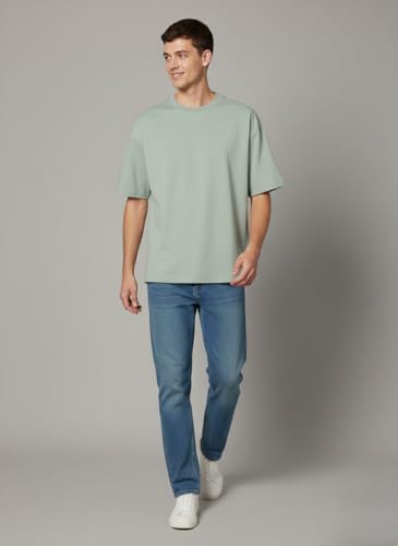 Image of Besick Oversized Plain Cotton Drop Shoulder Baggy fit Tshirt for Men