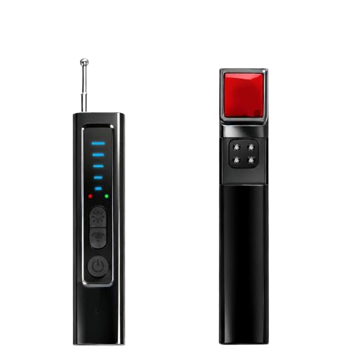 Detector de Dispositivos Ocultos Detector de Cámaras y Micrófonos Ocultos 4 en 1 Spy Finder con Detección RF 1MHz 8GHz y 5 Niveles de Sensibilidad, para Hotel Oficina Hogar Viaje