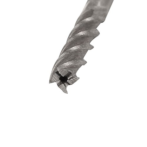 Image of uxcell 6mmx6mmx24mmx68mm Machining Cutting Tool Helical Groove 4 Flute Straight Shank Milling Cutter End Mill