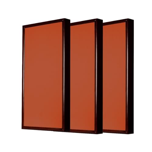 Image of Timber Acoustics Soundproofing Wooden Frame Acoustic Panels, Rockwool Safe 'n' Silent Pro. (WALNUT) [SET OF 3] (Orange, 2'X4'X5 inch)