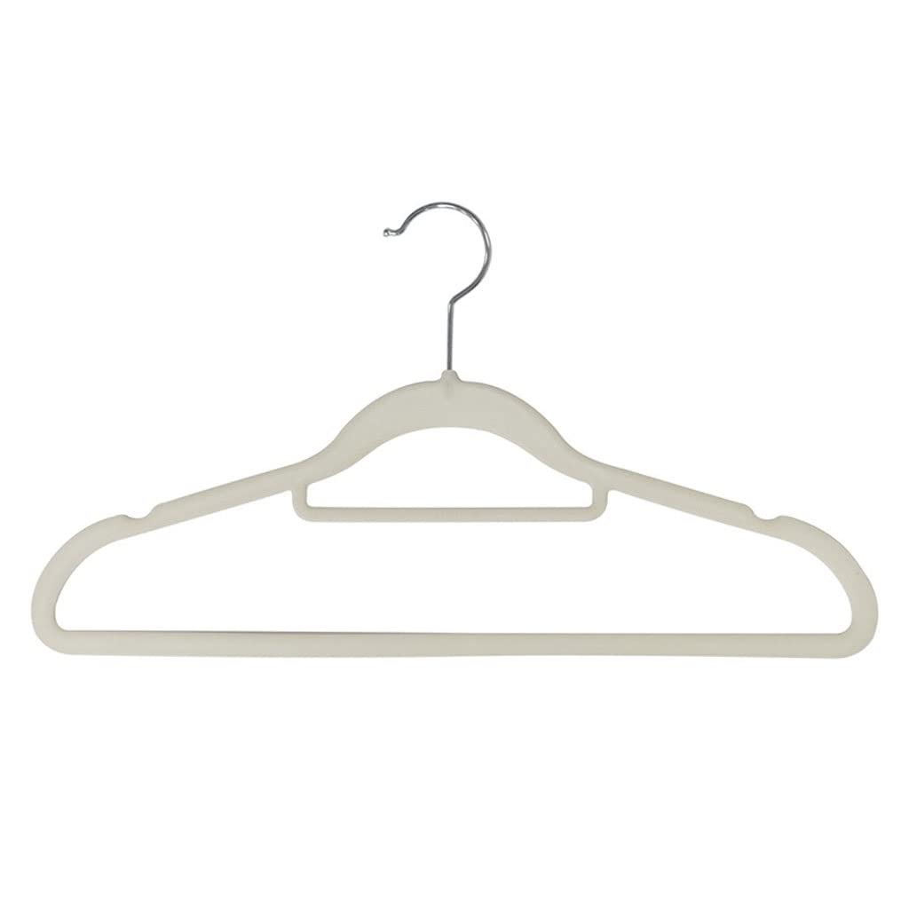 HCZKIUJY 20 Pack Coat Hangers Light-transmitting Flocking Hanger Multi-functional Plastic Non-slip Hanger hangers for clothes non slip