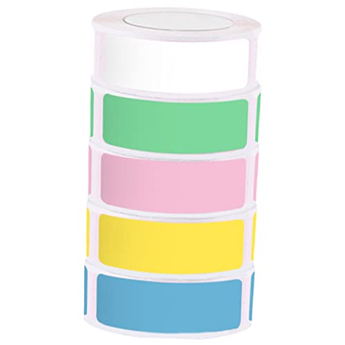 Tofficu Thermal Printer Adhesive Labels 5 Rolls Self-Adhesive Thermal Sticker Labels for Printer for Business Home