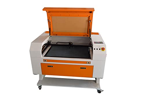 60W CO2 Laser Graviermaschine Cutting Engraver Graveur Laser Engraving Maschine Lasergravurmaschine Lasergravurmaschine 700mmx500mm + Industriekühler CW5200 Cover
