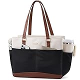 LOVEVOOK Laptoptasche 15.6 Zoll Arbeitstasche Lehrertasche Damen Handtasche Groß Shopper Tote Bag mit Reißverschluss Aktentasche Bürotasche Einkaufstasche Handbags Women für Uni Schule Business Work