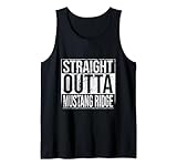 tipografia vintage grunge straight outta mustang ridge canotta