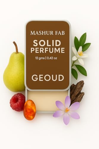 Image of Plant-Based Solid Perfume - Alcohol-Free Oud & Nomade - Non-Oily, Powerful Natural Scent for All Genders (GEOUD)